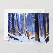 Gagnon - Trapper im Wald Postkarte (Vorne/Hinten)