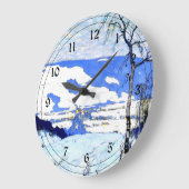 Gagnon - Twilight, Baie Saint Paul Große Wanduhr (Winkel)