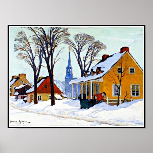 Gagnon - Winter Morning, Baie-Saint Paul Poster (Vorne)