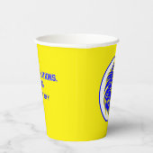 Gahanna Lincoln Lions Yellow und Blue Grad Name Pappbecher (Rechts)