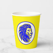 Gahanna Lincoln Lions Yellow und Blue Grad Name Pappbecher (Vorderseite)