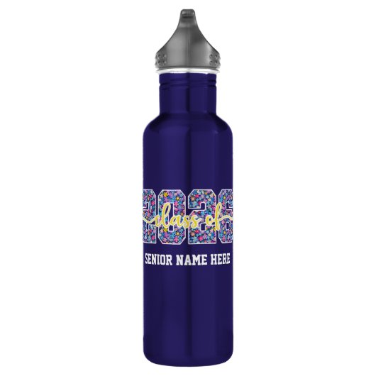 Gahanna Lions Floral Personalized Stainless Edelstahlflasche (Rechts)