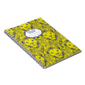 Gahanna Lions Retro Muster Blau Gelbe Spirale Notizblock (Rechte Seite)