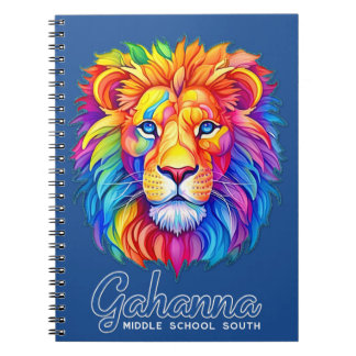 Gahanna Rainbow Lion Head Imitats Glitzer Spiral Notizblock