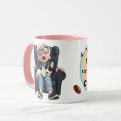 Gähnen für Kaffee! Kaffeetasse (Vorderseite Links)