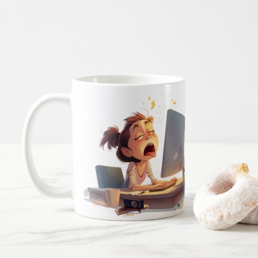 Gähnen nach Kaffee! Für Sie Kaffeetasse (Mit Donut)