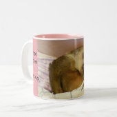 Gähnende Baby-Trägheit wachen auf Zweifarbige Tasse (Vorderseite Links)