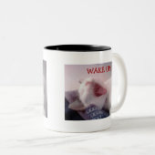 Gähnende Katze Zweifarbige Tasse (VorderseiteRechts)