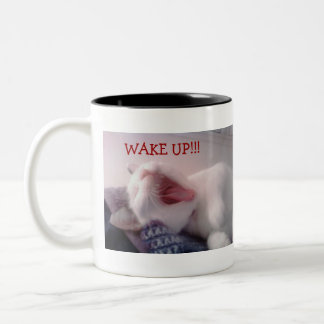 Gähnende Katze Zweifarbige Tasse