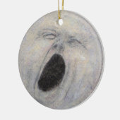 Gähnender Mann in der Mond-Keramik-Verzierung Keramik Ornament (Links)