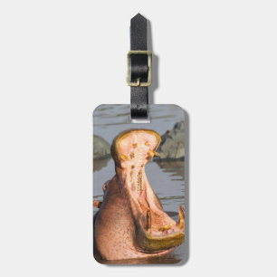 Gähnendes Flusspferd, Tansania Gepäckanhänger