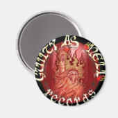 GAHR Rotes, schwarzes Logo Magnet (Vorderseite/Rückseite)