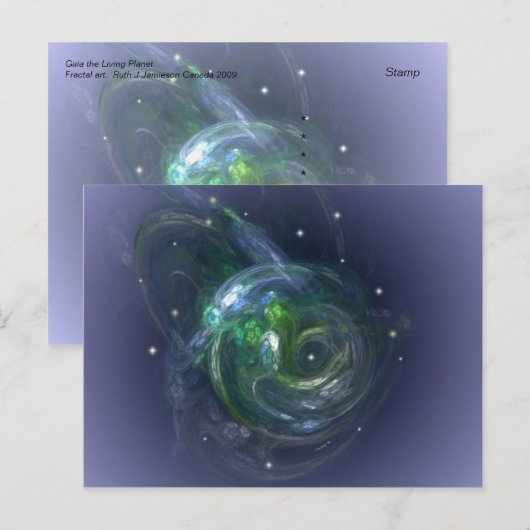 GAIA DER LEBENSPLANET POSTKARTE (Vorne/Hinten)