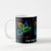 Gaia-Glanz: Die Neon-Leaf-Essenz Kaffeetasse (Links)