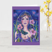 Gaia Göttin mit Kolibris von Renee Lavoie Karte (Gelbe Blume)