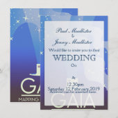 GAIA Mapping the Universe Einladung (Vorne/Hinten)