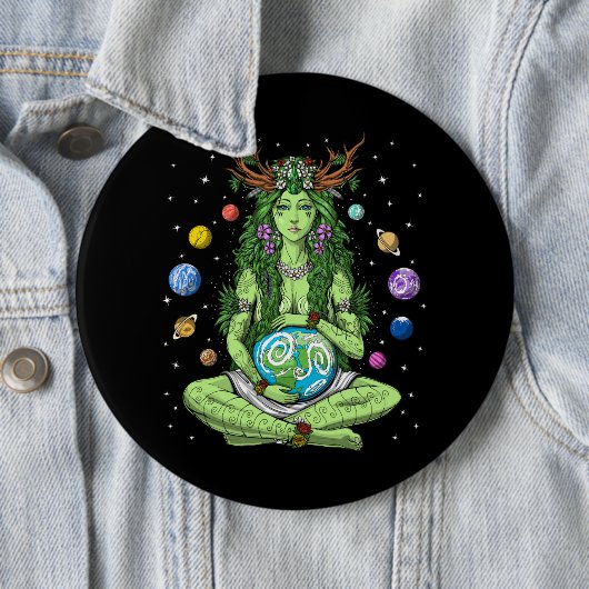 Gaia Mother Earth Goddess Button (Beispiel)
