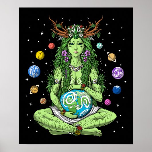 Gaia Mother Earth Goddess Poster (Vorne)