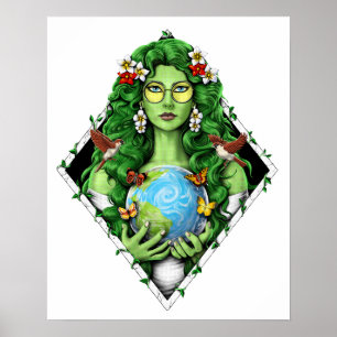 Gaia Mother Earth Goddess Poster