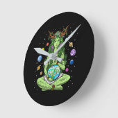 Gaia Mother Earth Goddess Runde Wanduhr (Winkel)
