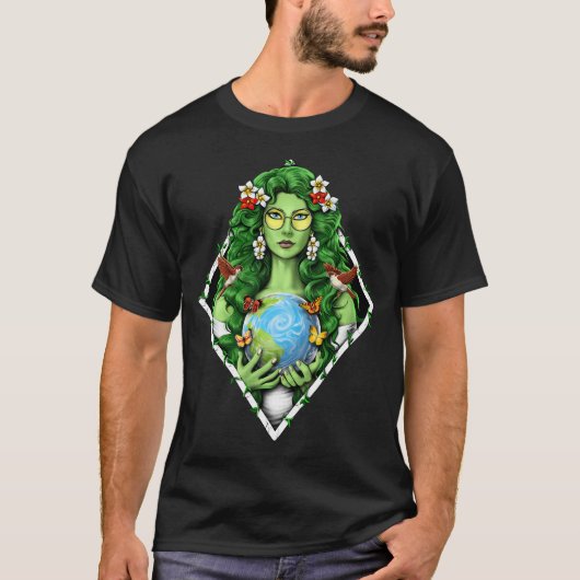 Gaia Mutter Erde Göttin T-Shirt (Vorderseite)