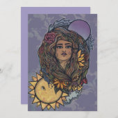 Gaia Mutter Erde Göttin Tarot der Welt Einladung (Vorne/Hinten)