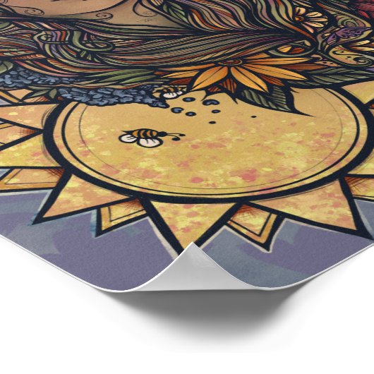 Gaia Mutter Erde Göttin Tarot der Welt Poster (Ecke)