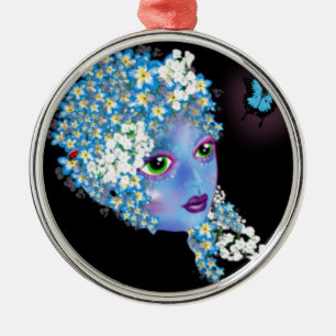 GAIA Mutter Erde Pagan Fantasy Art von Leah G Ornament Aus Metall