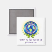Gaia Scene Square Refridgerator Magnet Drop Logo (Vorderseite/Rückseite)