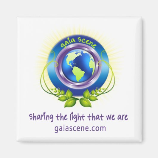 Gaia Scene Square Refridgerator Magnet Drop Logo (Vorne)