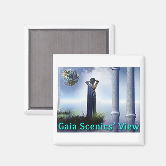 Gaia Scenics View Square Kühlschrank Magnet (Vorderseite/Rückseite)