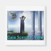 Gaia Scenics View Square Kühlschrank Magnet (Vorne)