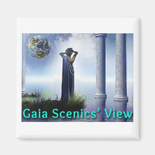 Gaia Scenics View Square Kühlschrank Magnet (Vorne)