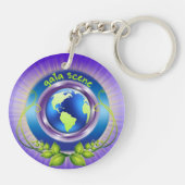 Gaia-Szenen-runder Schlüsselanhänger (Rückseite)