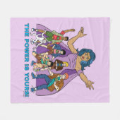 Gaia und die Planeteers Graphic Fleecedecke (Vorderseite (Horizontal))