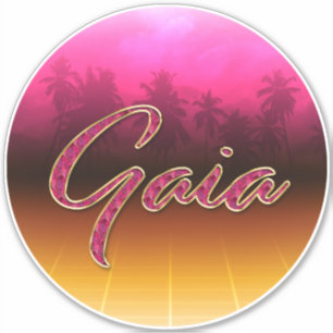 Gaia Vorname Name golden pink Aufkleber Sticker
