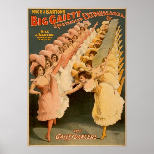 Gaiety Dancers - Vintages Werbeplakat Poster (Vorne)