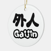 Gaijin 外 人 | Kanji Nihongo Japanisch Keramik Ornament (Links)