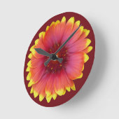 Gaillardia 1 runde wanduhr (Winkel)