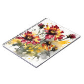 Gaillardia - Aquarellblumen Notizblock (Linke Seite)