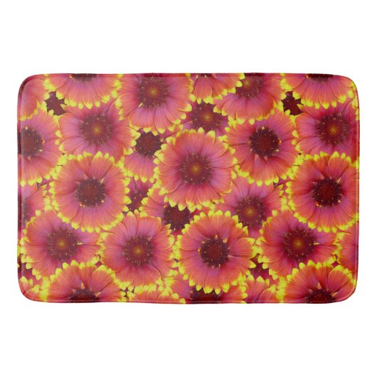 Gaillardia Seamless Pattern Badematte (Vorderseite)