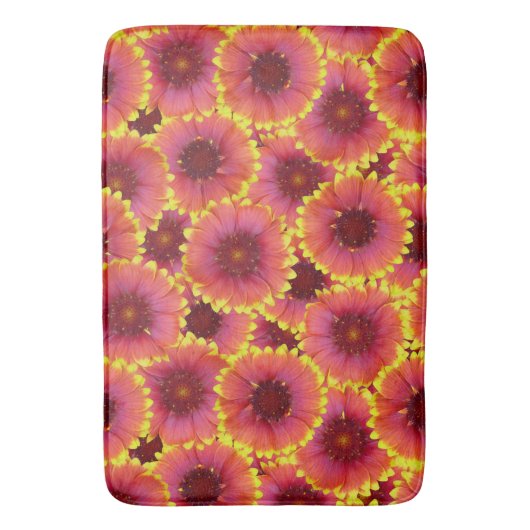 Gaillardia Seamless Pattern Badematte (Vorderseite Vertikal)