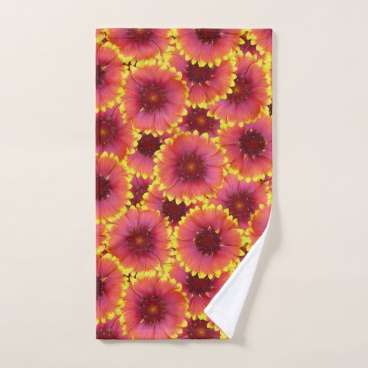 Gaillardia Seamless Pattern Badhandtuch Set (Handtuch)