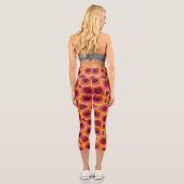 Gaillardia Seamless Pattern Capri Leggings (Rückseite)