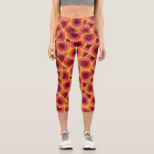 Gaillardia Seamless Pattern Capri Leggings (Vorderseite)