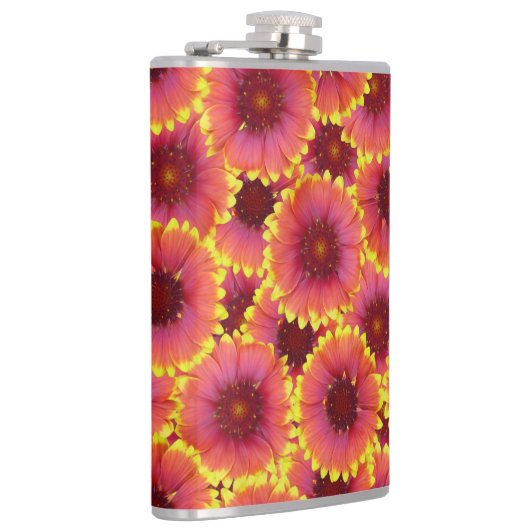 Gaillardia Seamless Pattern Flachmann (Rechts)