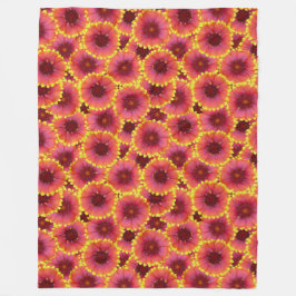 Gaillardia Seamless Pattern Fleecedecke