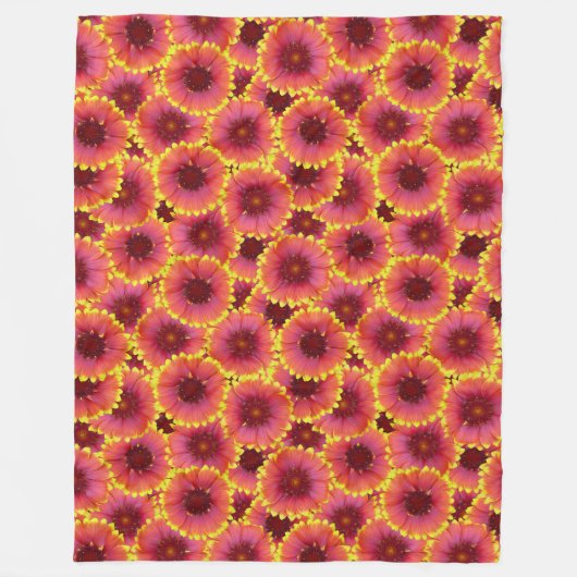 Gaillardia Seamless Pattern Fleecedecke (Vorderseite)