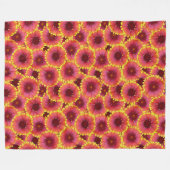 Gaillardia Seamless Pattern Fleecedecke (Vorderseite (Horizontal))