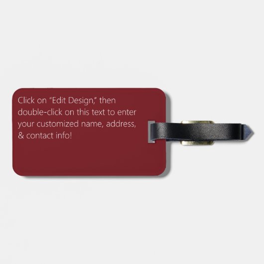 Gaillardia Seamless Pattern Gepäckanhänger (Rückseite horizontal)